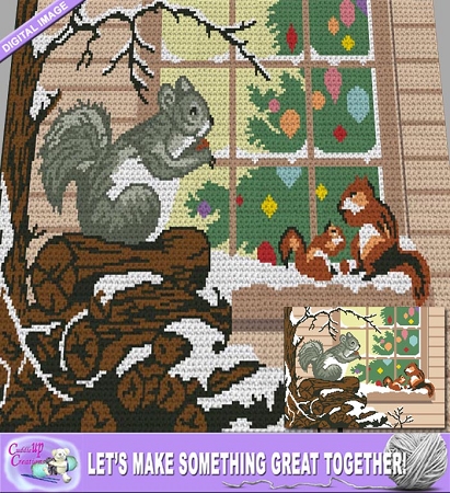 Squirrel Christmas Snack Crochet Pattern